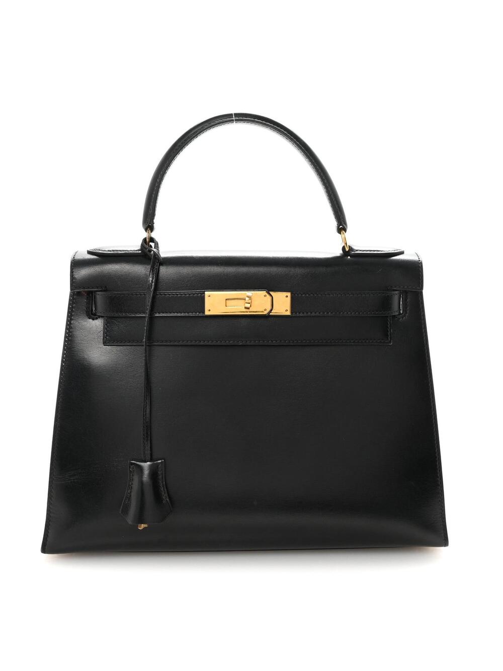 Hermes Box Kelly Sellier 28 Black #348583H14B